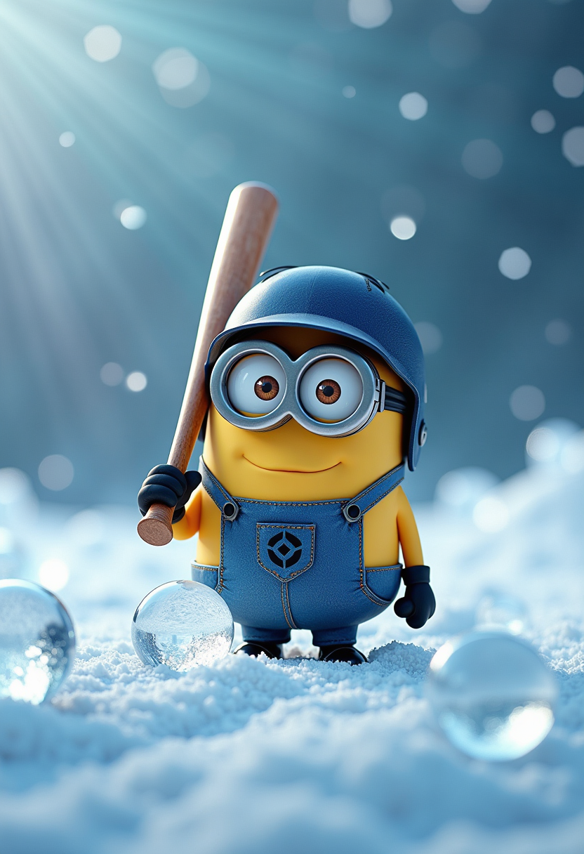 Example: Create a image of a minion holding a baseball bat