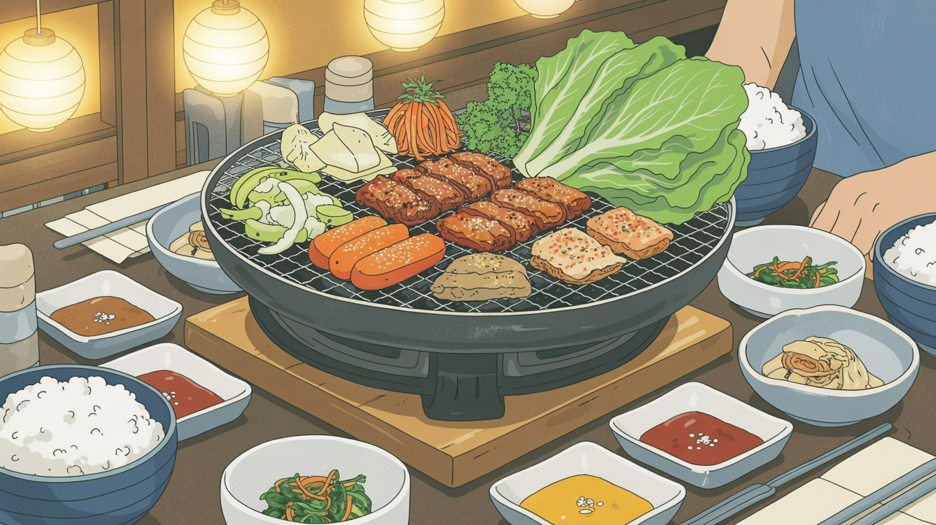 Example: A korean bbq meal