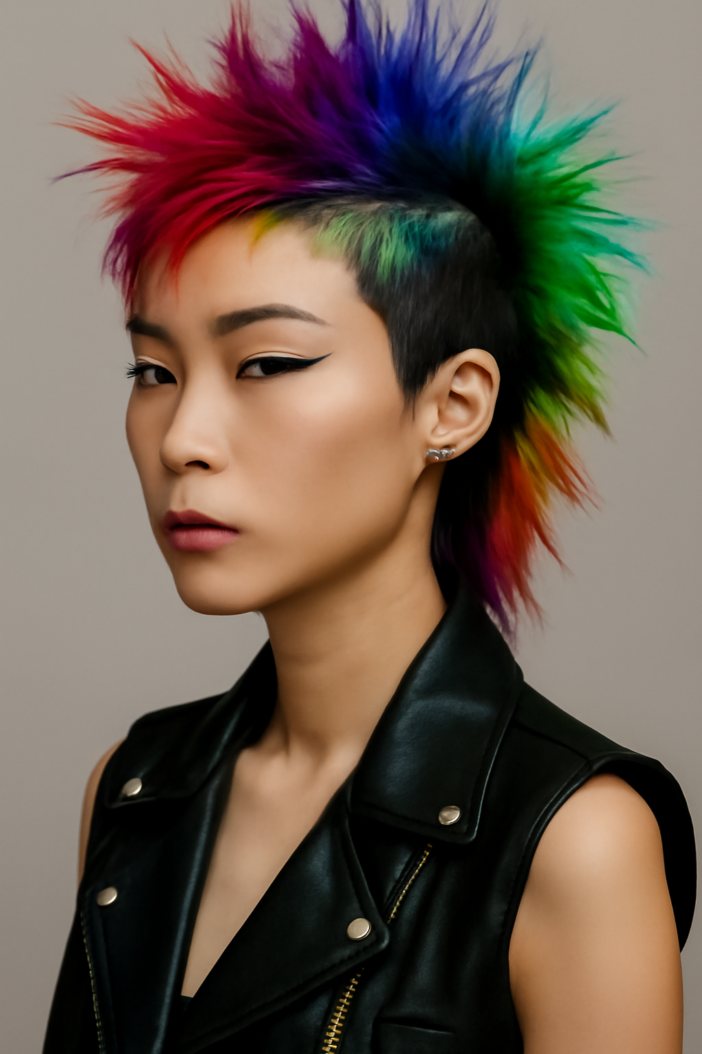 Make the hair in rainbow color (edit)