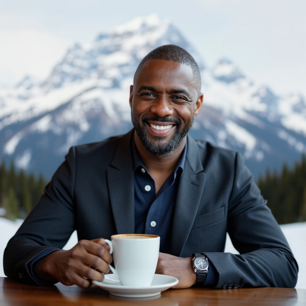 change the background to a snowy mountain