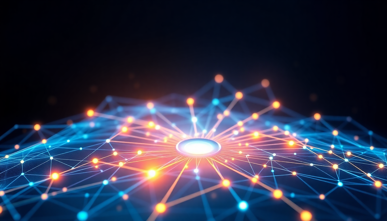 Example: A vibrant and professional abstract composition for a LinkedIn article