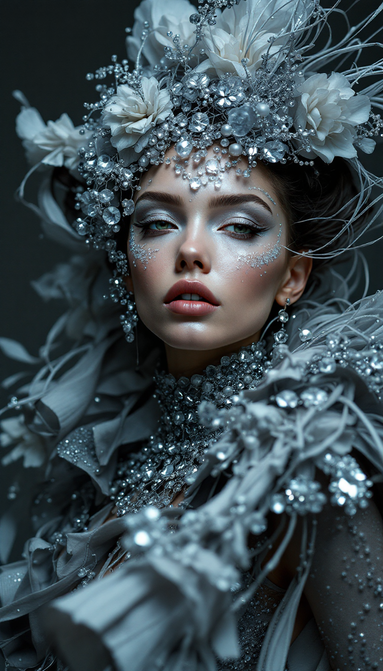 Example: Top avant-garde fashion model shot