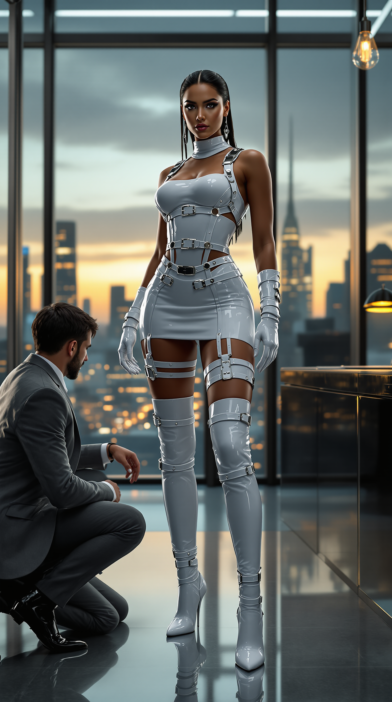 Example: A striking and powerful scene featuring an athletic
