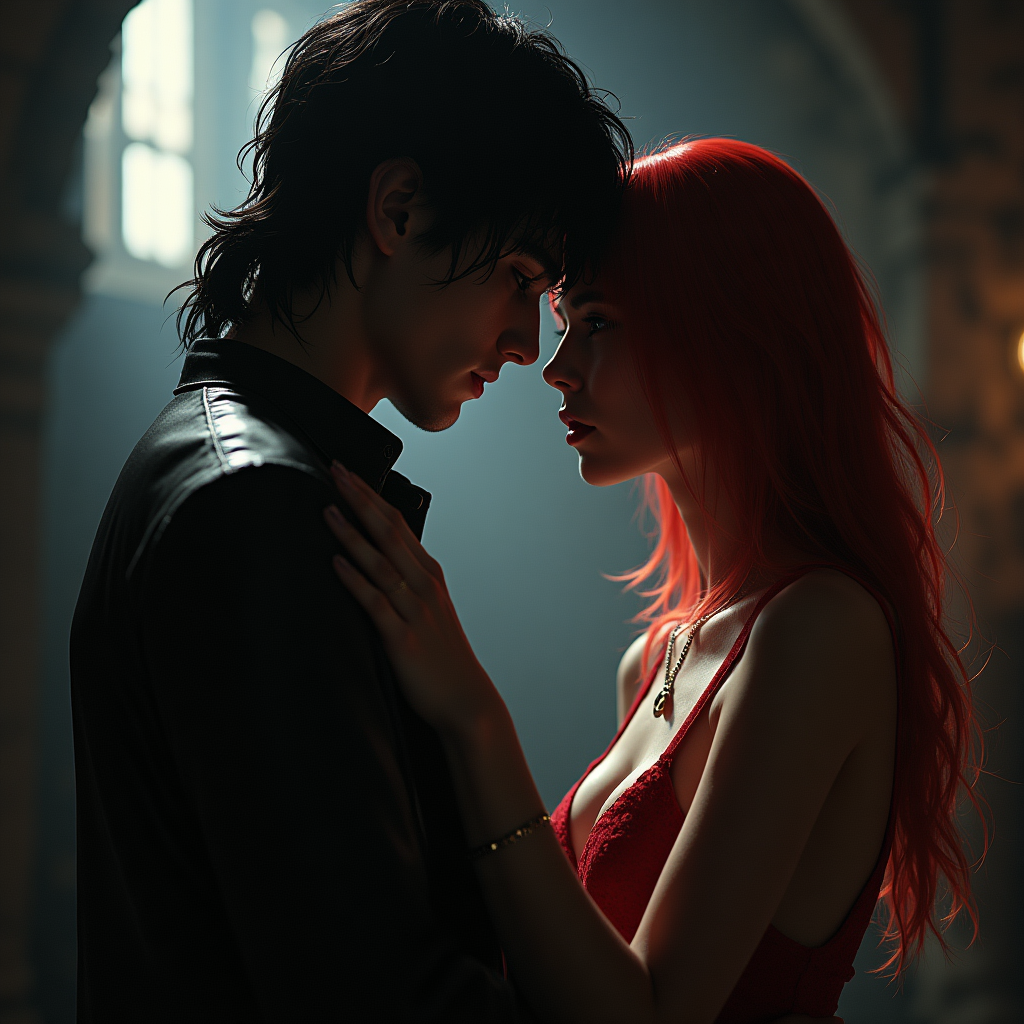 <lora:Kenva:1>,knva,halftone effect,score_9,score_8_up,score_7_up,score_6_up,1,photorealistic,(hyperrealistic:1.2),beautiful,masterpiece,best quality,perfect lighting,, 1boy,1girl,in a dungeon,,pretty woman,22 years old,thin,fit,doggystyle,__1000Wildcards_wildcards/wildcards/hair_color__ hair ,__ccsWildcards_v11/CC_breast_size__,score_9,score_8_up,score_7_up,score_6_up,looking at each other,
