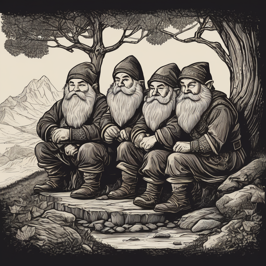   three dwarves pooping