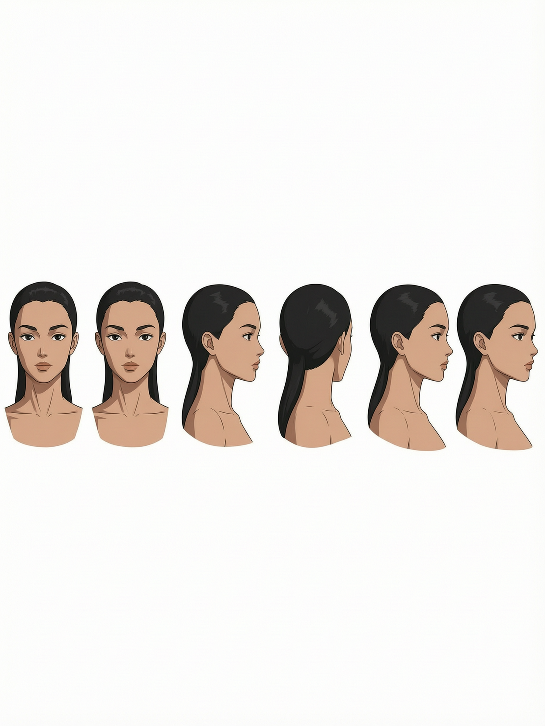 Anime portrait character sheet