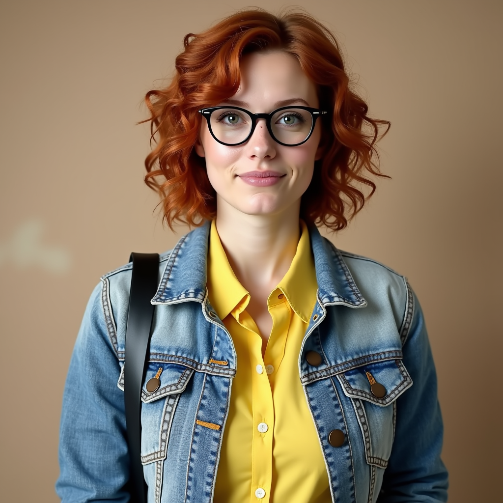 Example: No prompt sent. Source image only: a character reference sheet showing a woman w