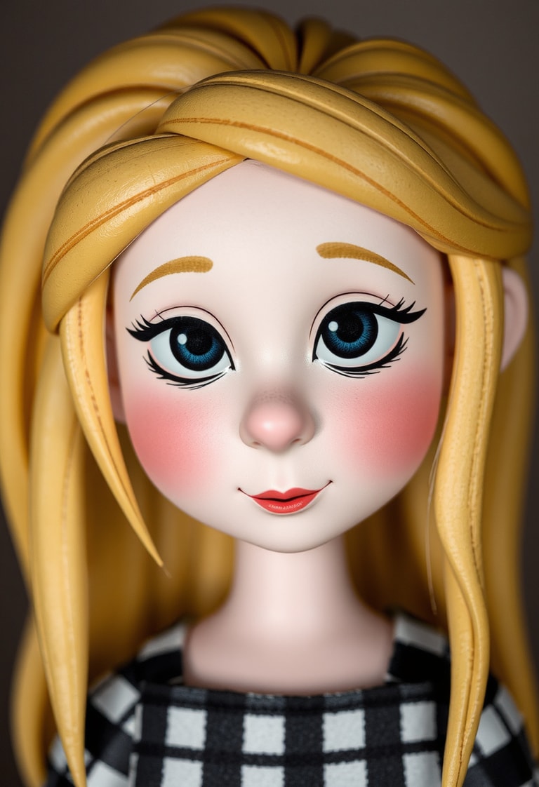 Enchanting Gaze of a Modern Doll