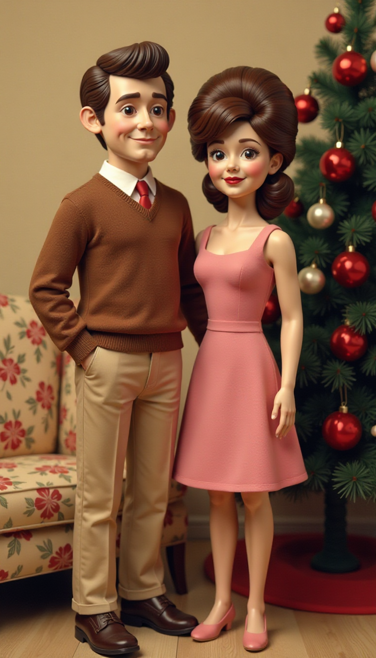 Retro Holiday Couple