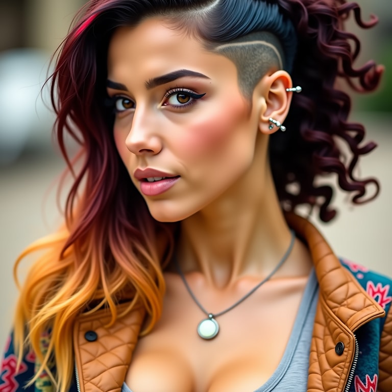 **Bold and Vibrant: A Portrait of Confidence**
