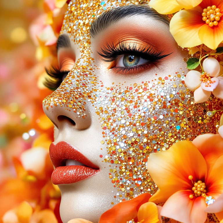 Glittering Floral Fantasy