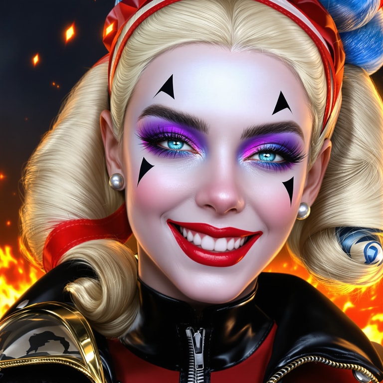 Harlequin in Flames