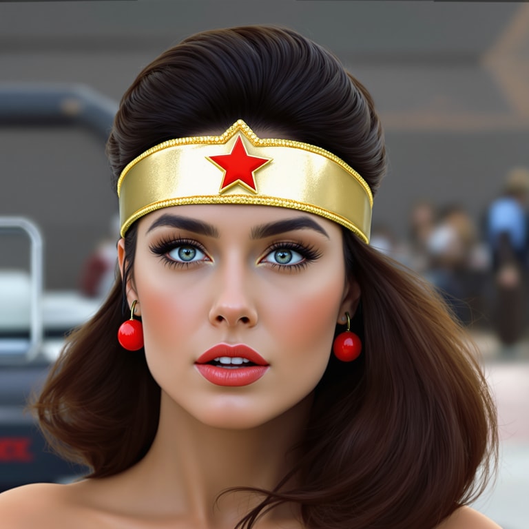 **Empowered Gaze: A Modern Wonder Woman**