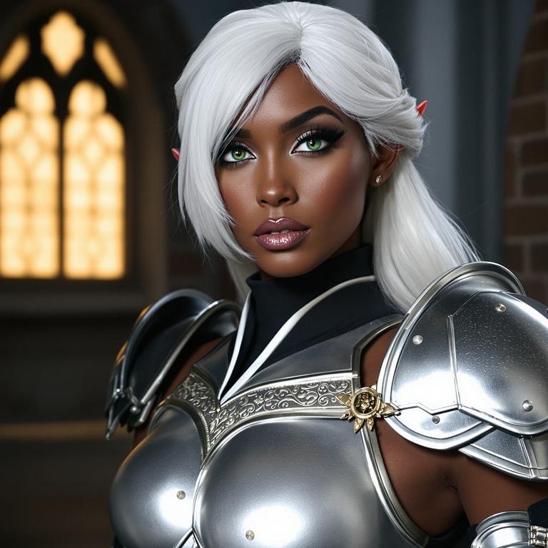 **Elven Warrior in Gothic Light**