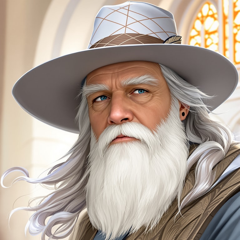 The Wise Elder in the Grand Hall