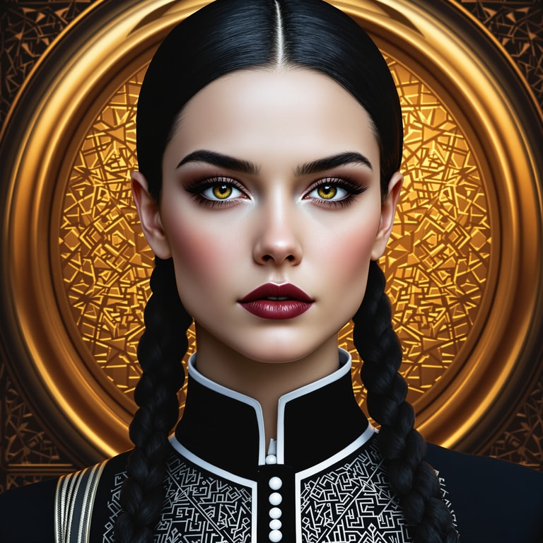 Golden Radiance: Portrait of Elegance