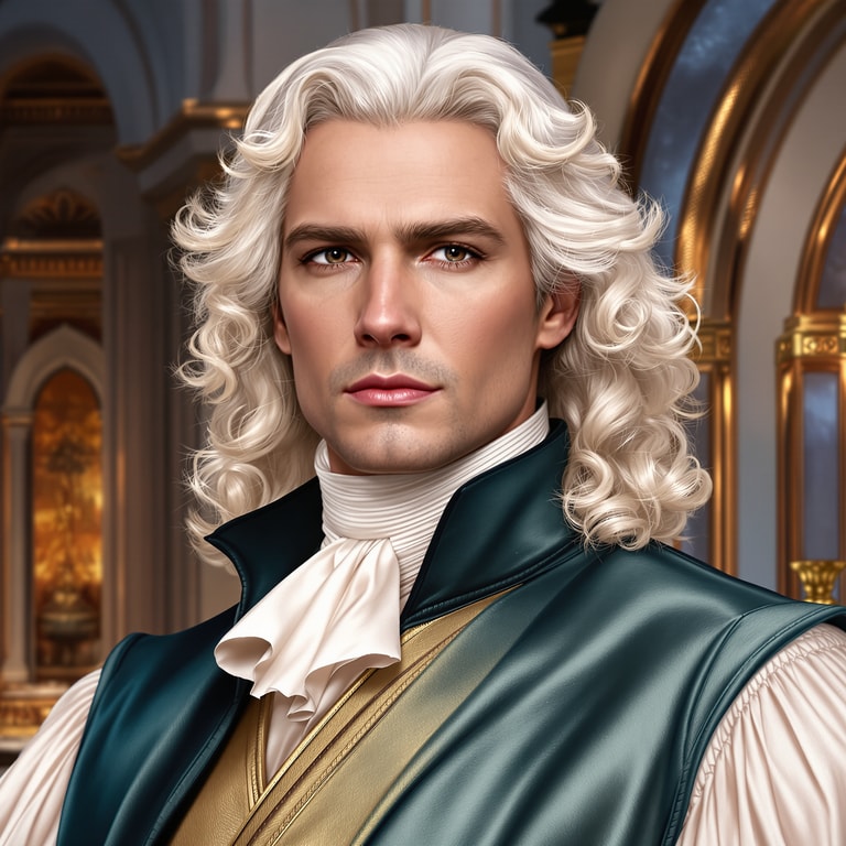 Portrait of a Nobleman in Grand Hall