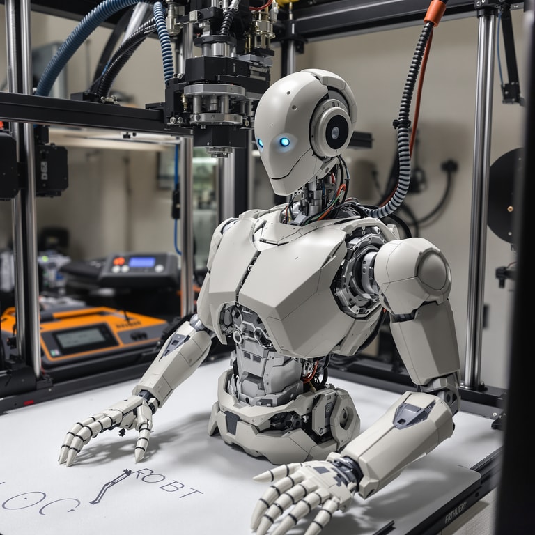 Advanced Humanoid Robot in Technological Lab