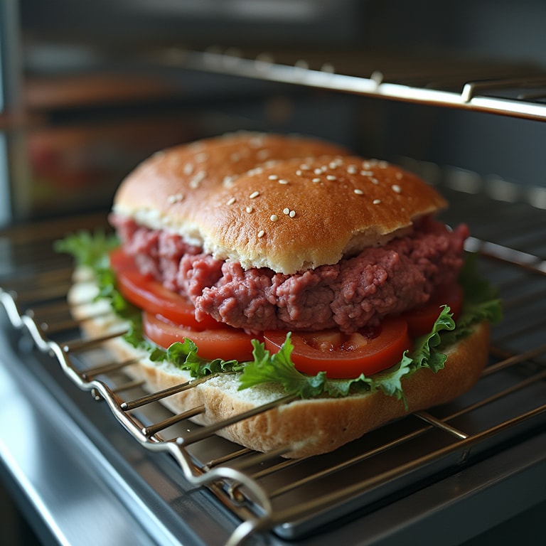 Raw Sandwich in Oven