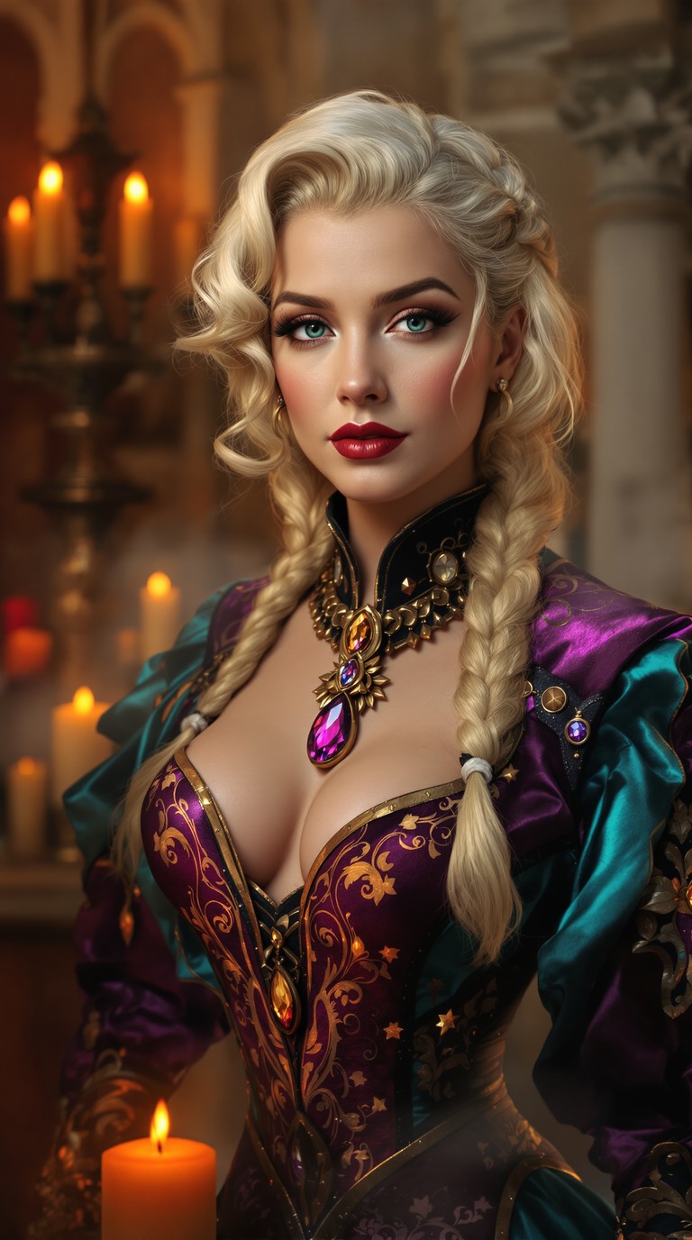 Enchanted Elegance: A Candlelit Portrait