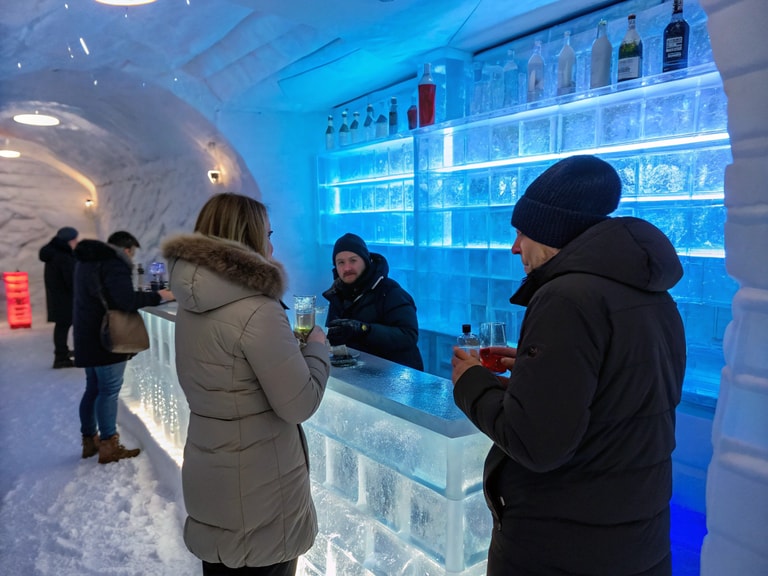 Chilling at the Ice Bar