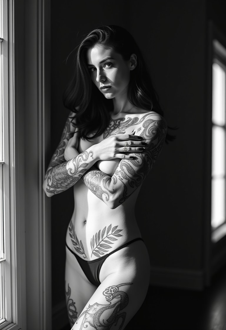 **Illuminated Ink: A Study in Light and Shadow**