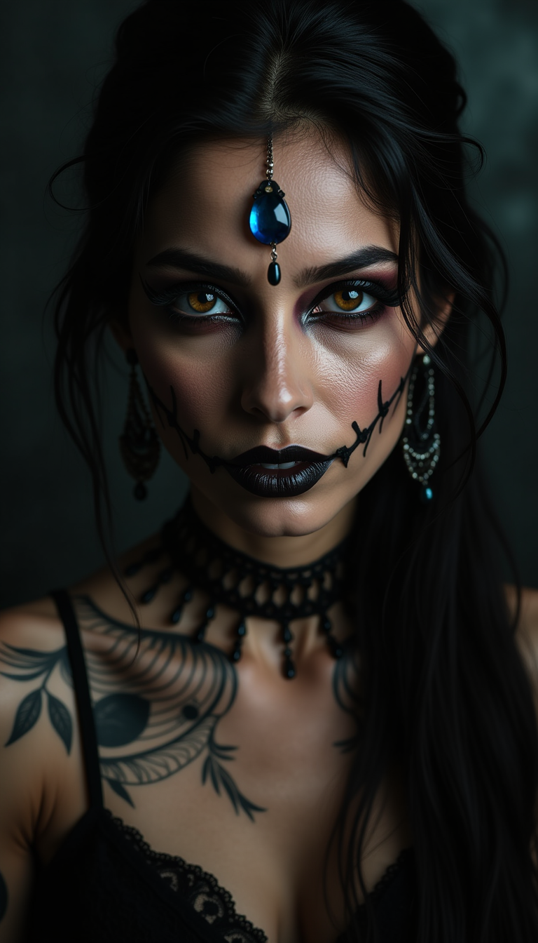 **Mystic Enchantment: The Dark Beauty**