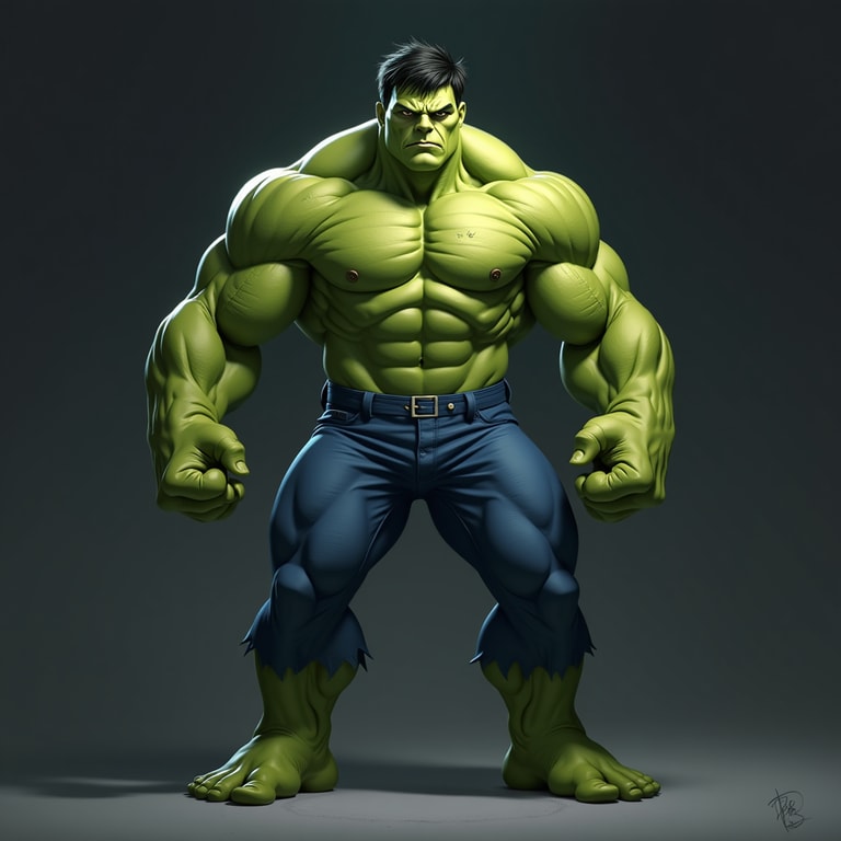 Incredible Strength: The Hulk's Mighty Stance