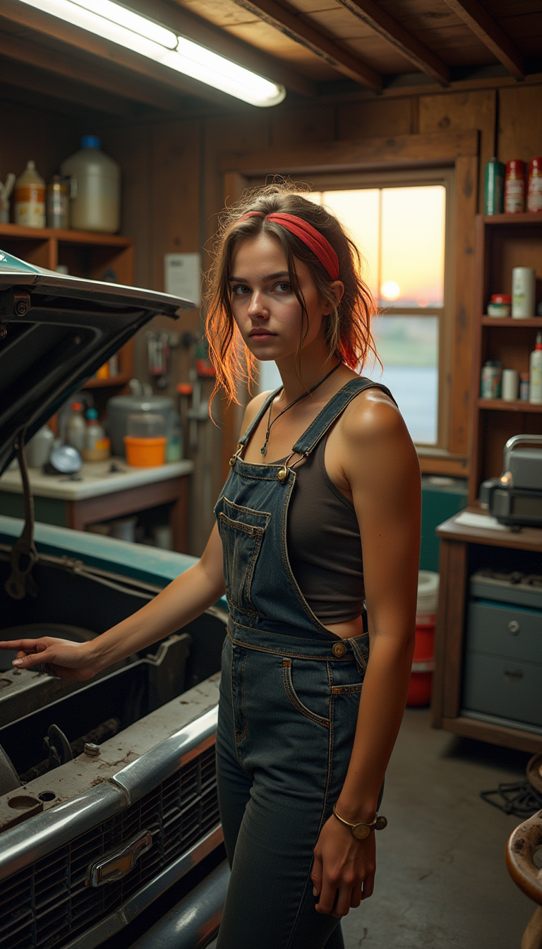 Mechanic at Sunset