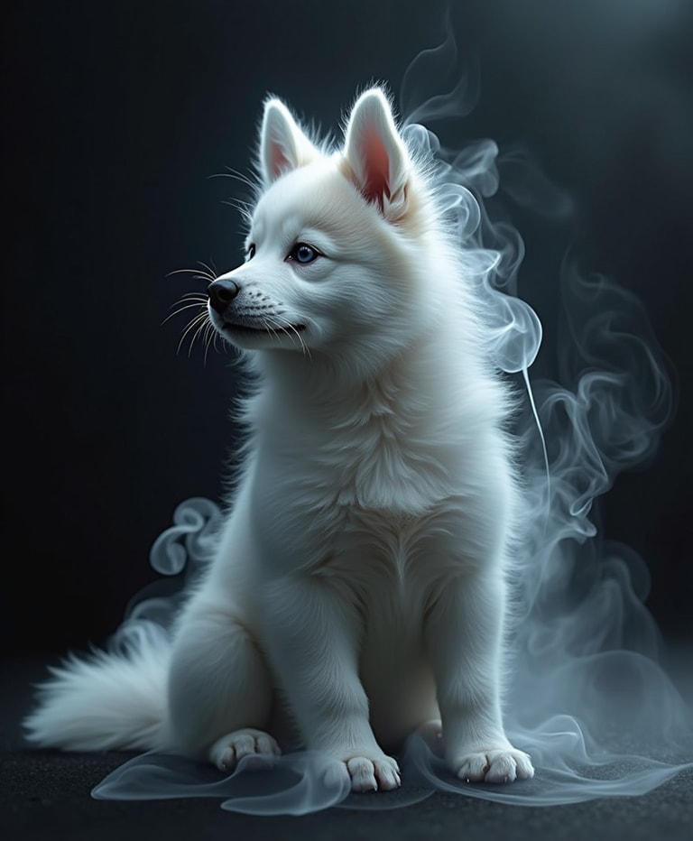 Mystical Pup in the Mist