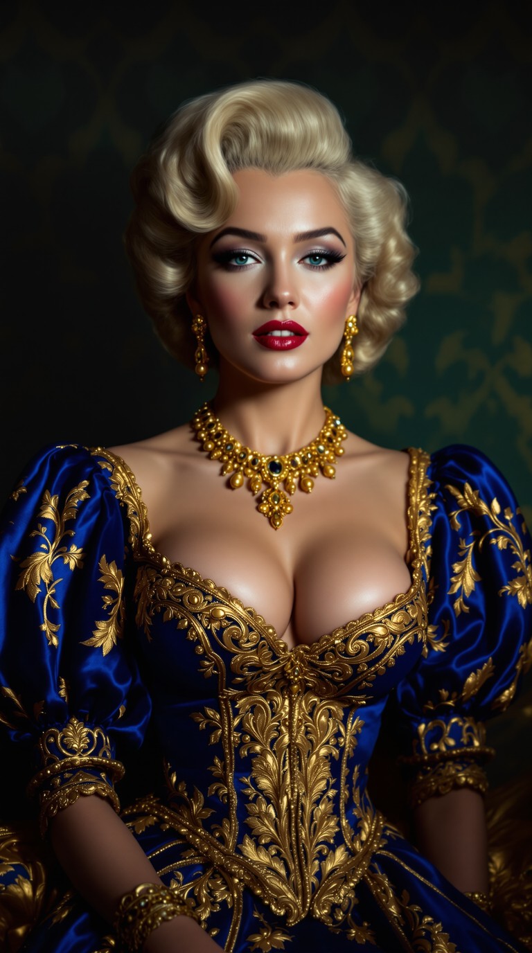 Regal Elegance: A Modern Muse in Historical Attire