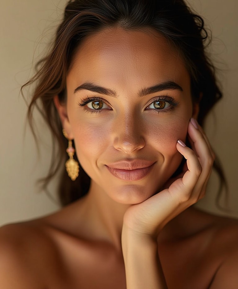 Golden Serenity: A Portrait of Contemplation