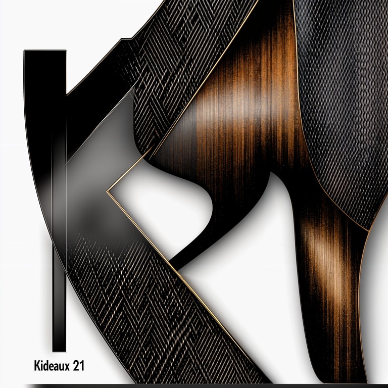 Interwoven Ebony and Bronze Forms
