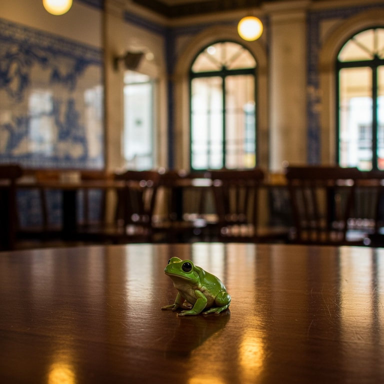 Frog in a Café