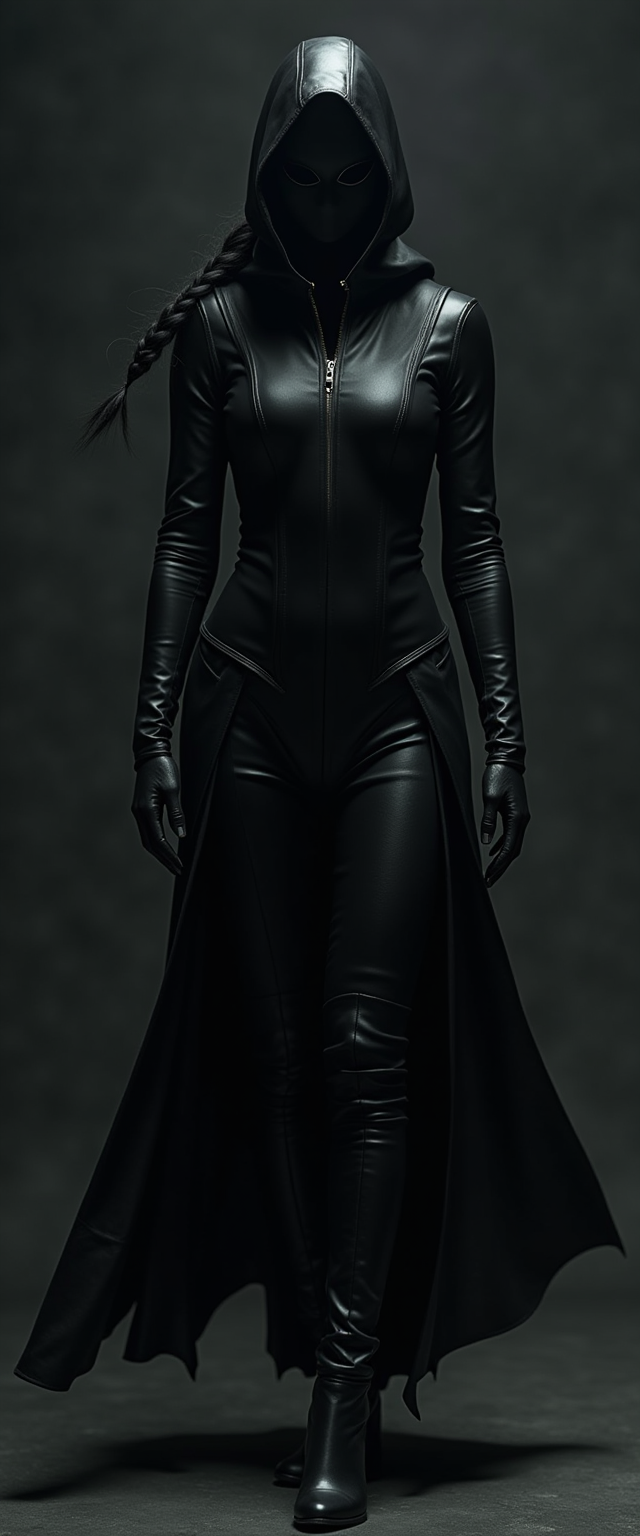 **Mysterious Hooded Figure**