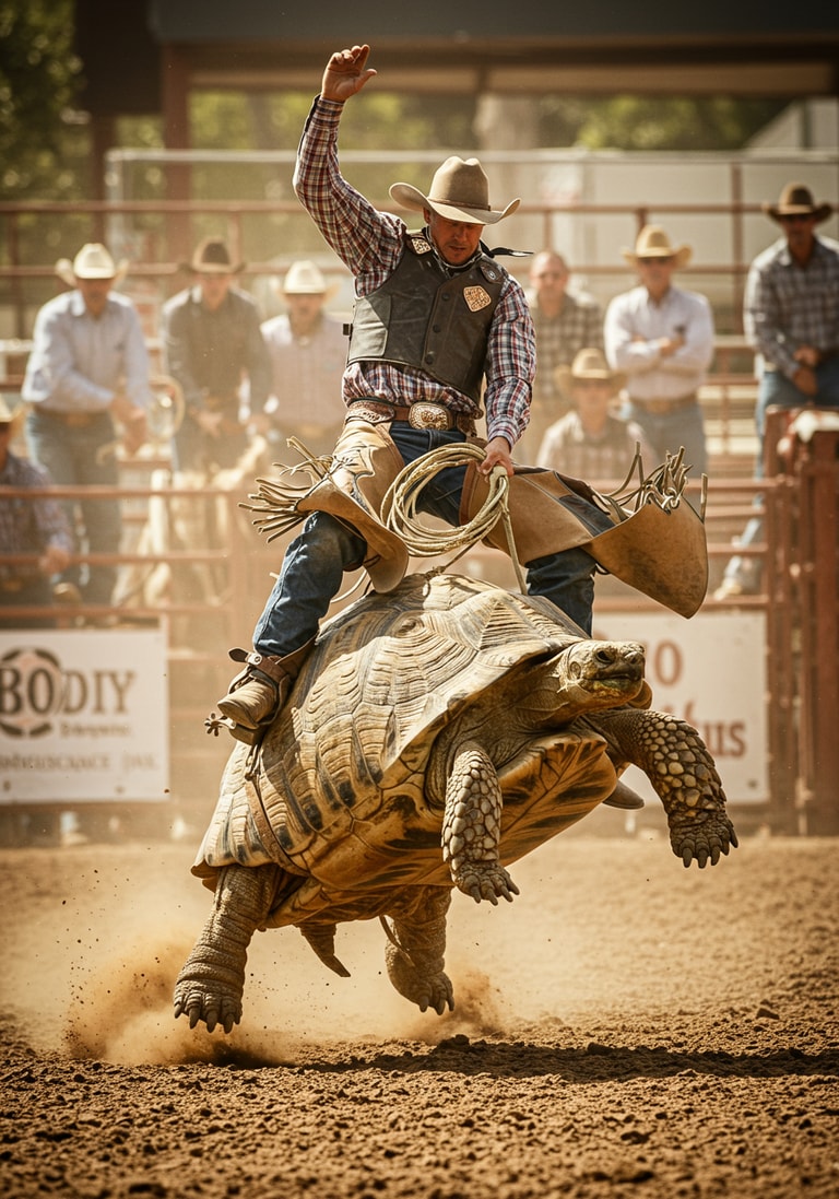 Rodeo Reimagined: The Tortoise Rider
