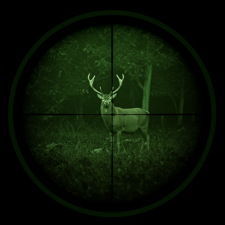 Night Vision Hunt: Deer in the Crosshairs