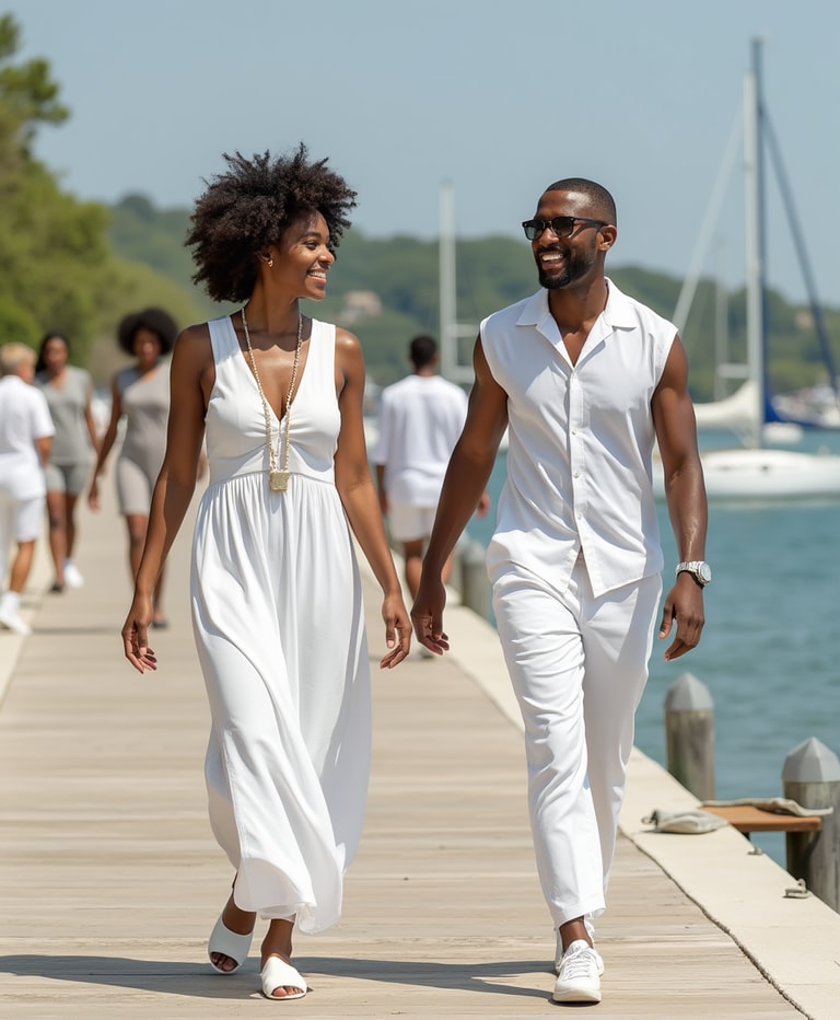 Summer Stroll by the Sea