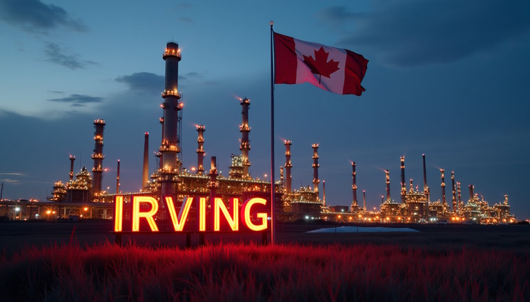 Evening at Irving Oil Refinery