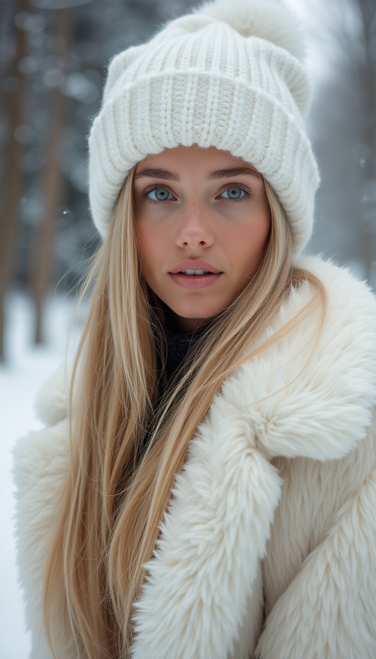Winter Serenity: A Portrait in the Snow