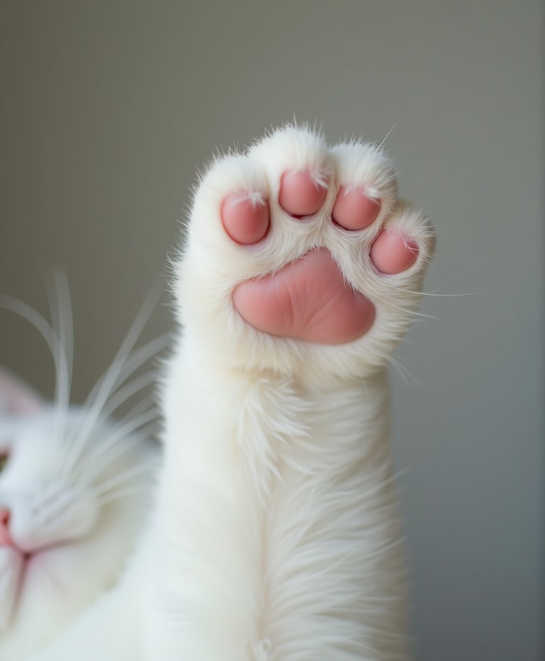 Reaching Out: A Cat's Paw in Focus