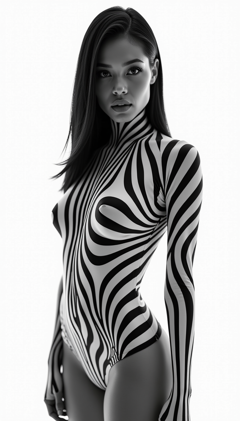 Striking Contrast: Zebra Striped Elegance