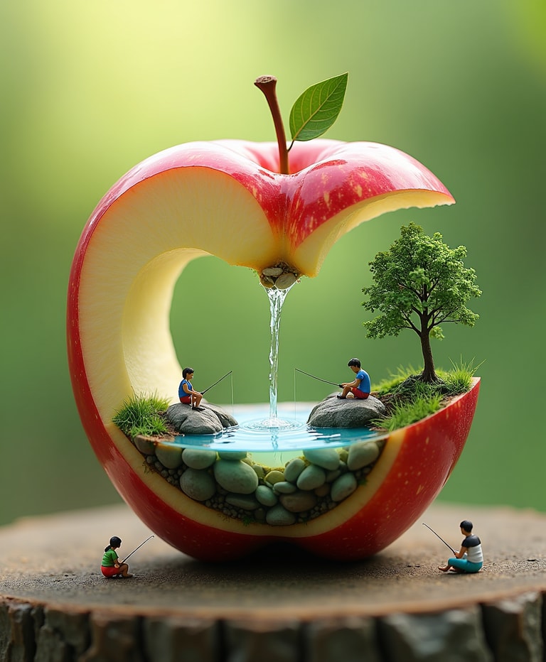 Apple Oasis: A Miniature World