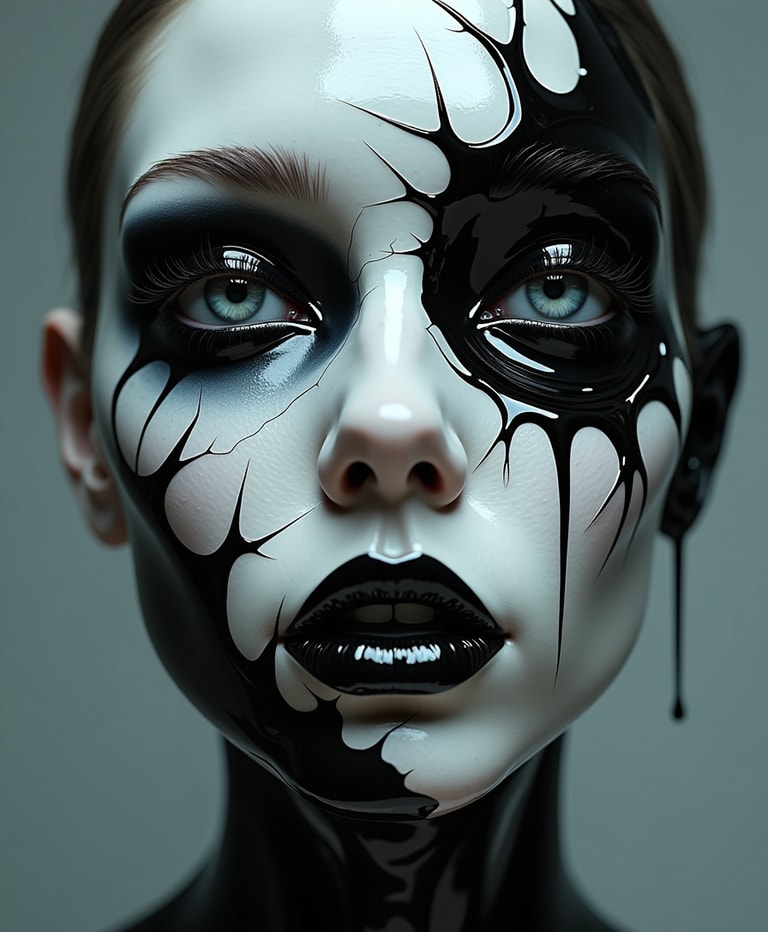Fractured Elegance: A Surreal Portrait
