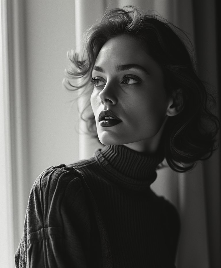 Contemplative Gaze by the Window