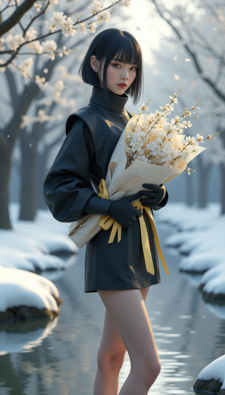 **Winter's Embrace: A Study in Contrast**