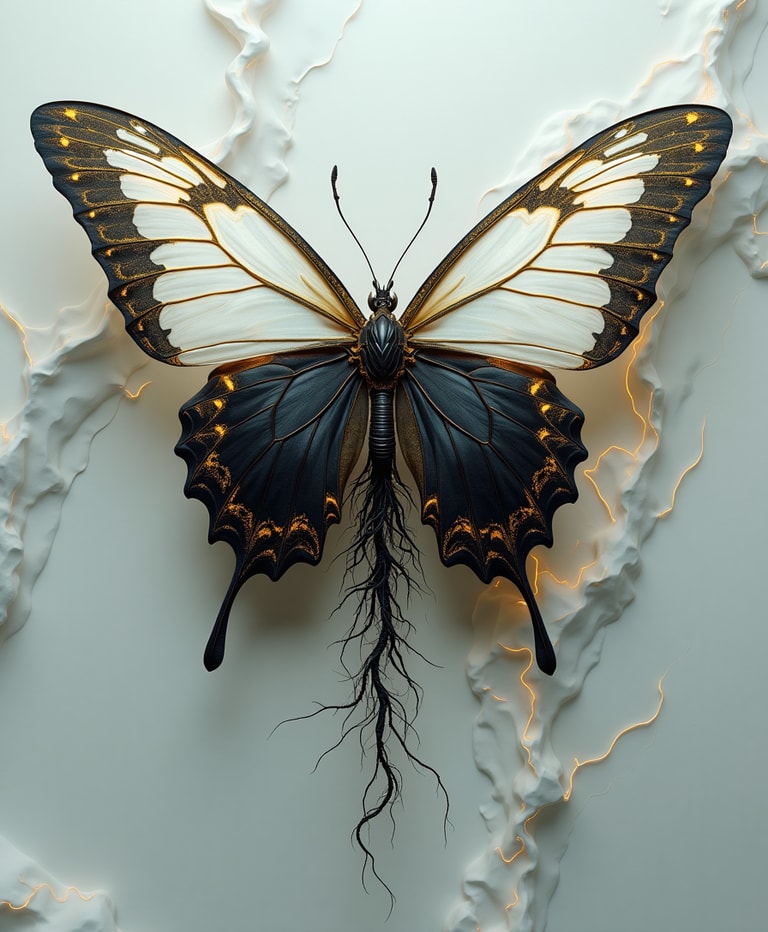 Surreal Butterfly Emergence