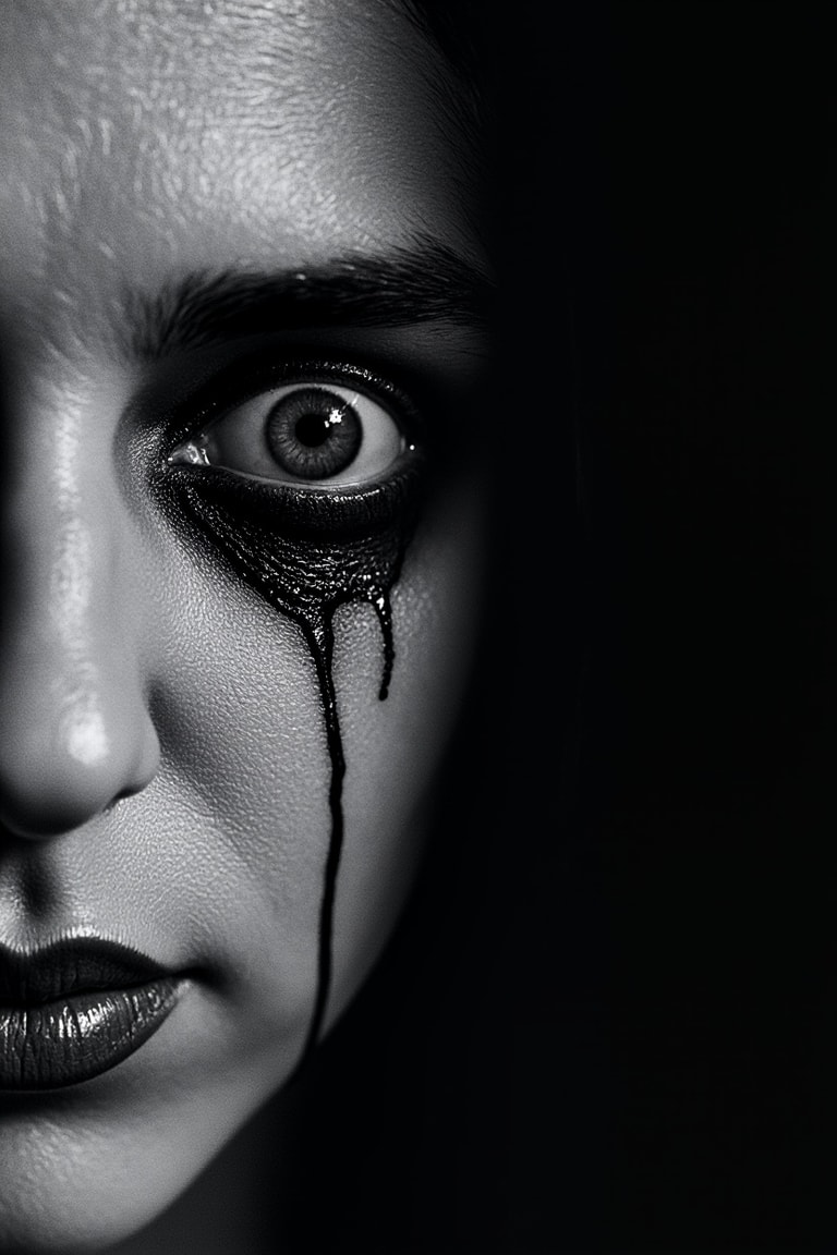 **Melting Gaze: A Study in Surreal Emotion**