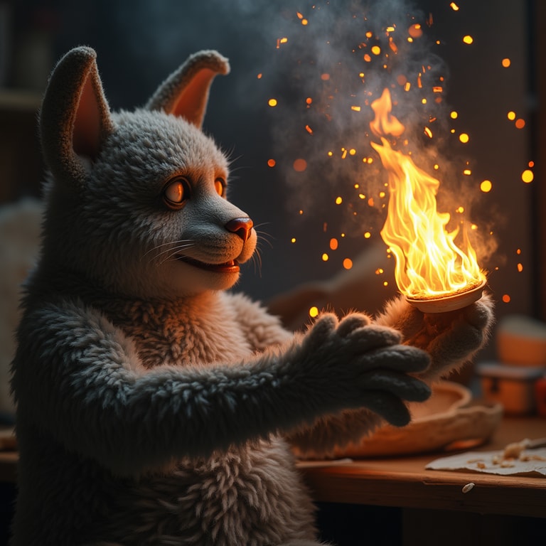 Enchanted Flame: The Curious Plush