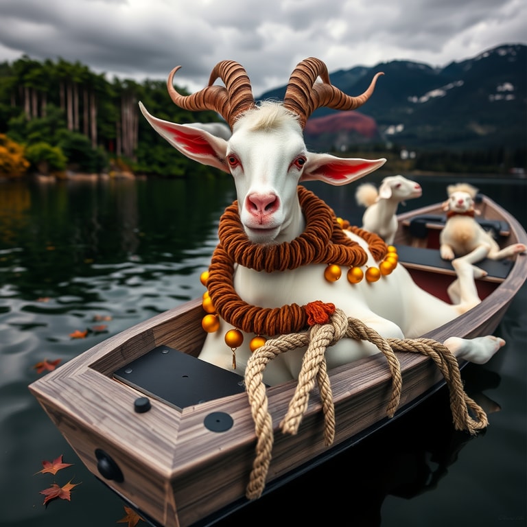 Goats on a Lake Adventure